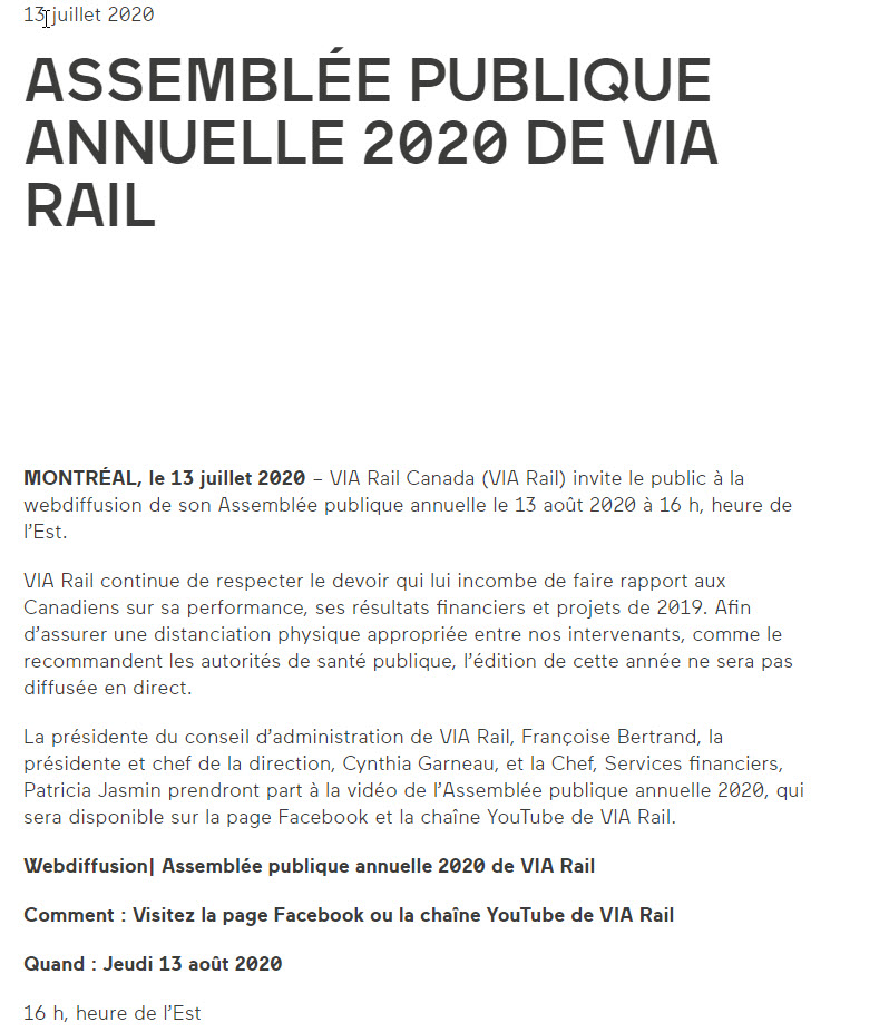 2020-08-13 - VIA Assemblée Publique Annuelle