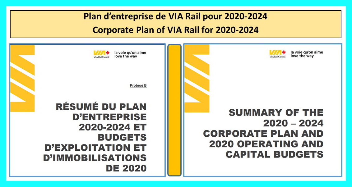 Plan entreprise VIA Rail 2020-2024 rec Plan entreprise VIA Rail 2020-2024 rec